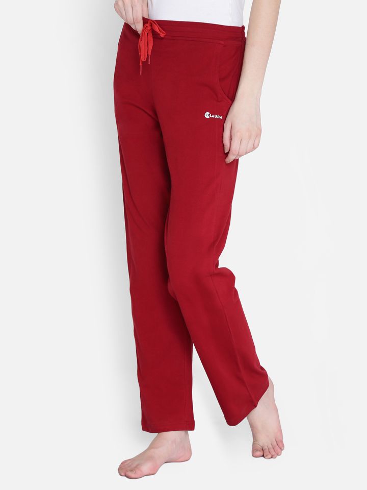 Buy Claura Red Solid Lounge Pants Lower 11  Lounge Pants for Women 5702435   Myntra