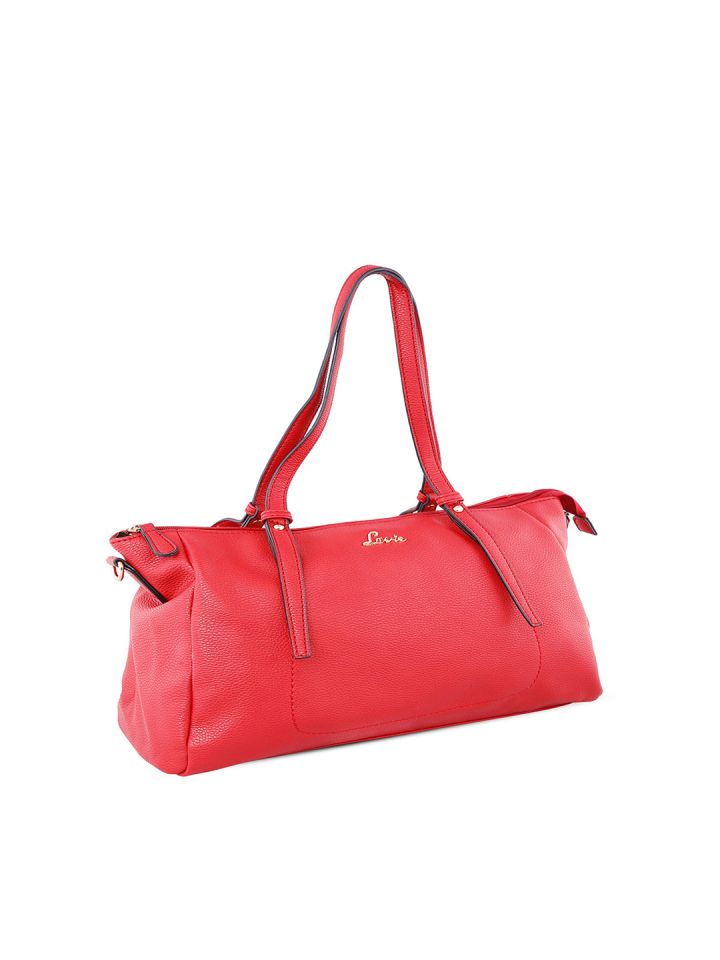 lavie red solid shoulder bag