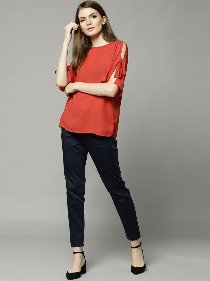 Spencer Women Navy Blue Slim Fit 