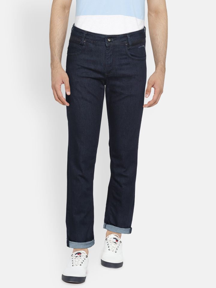 Mufti Men Blue Super Slim Fit Mid Rise Clean Look Stretchable Jeans