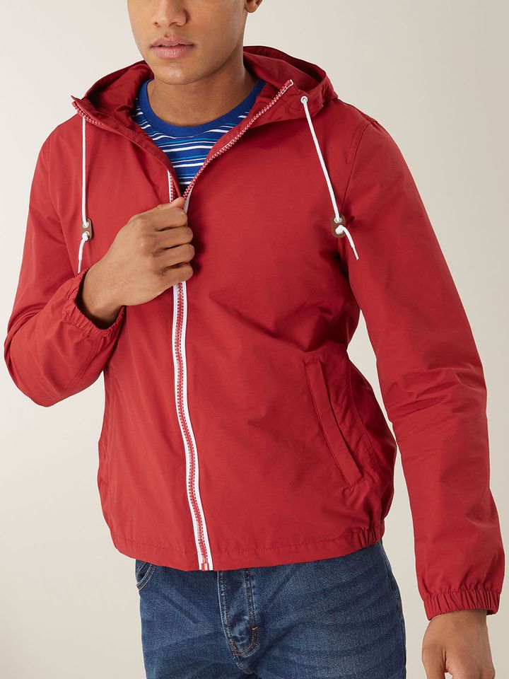 Buy Next Men Red Solid Lightweight Cape 