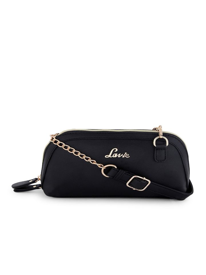 Lavie Black Solid Sling Bag