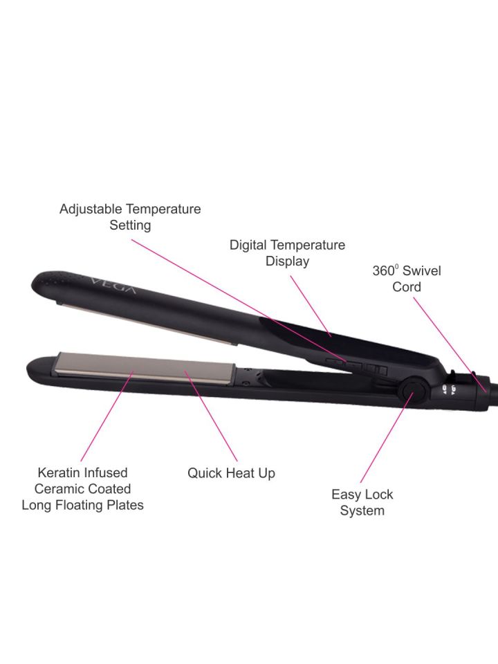 Vega Hair Straightener for Women with Keratin Infused Plates VHSH28   Amazonin Beauty