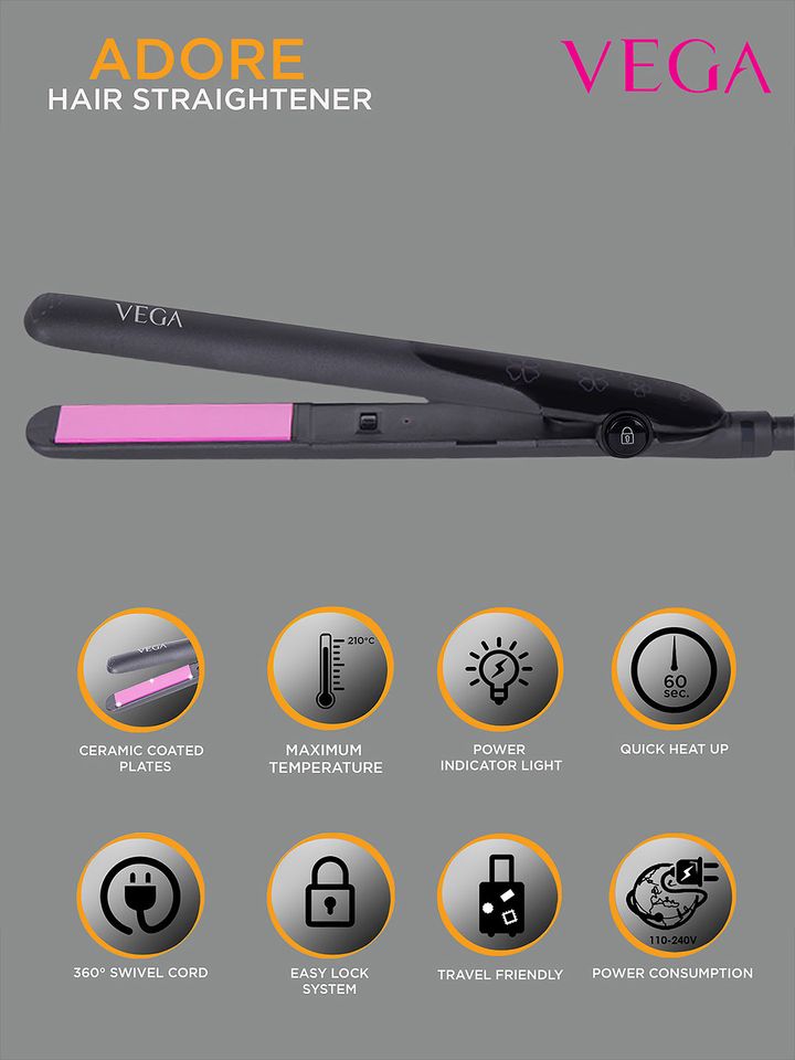 vega adore flat hair straightener
