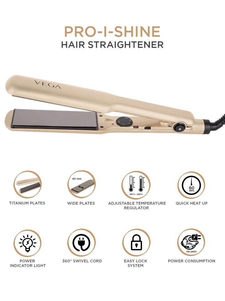 Vega i shine flat hair straightener store