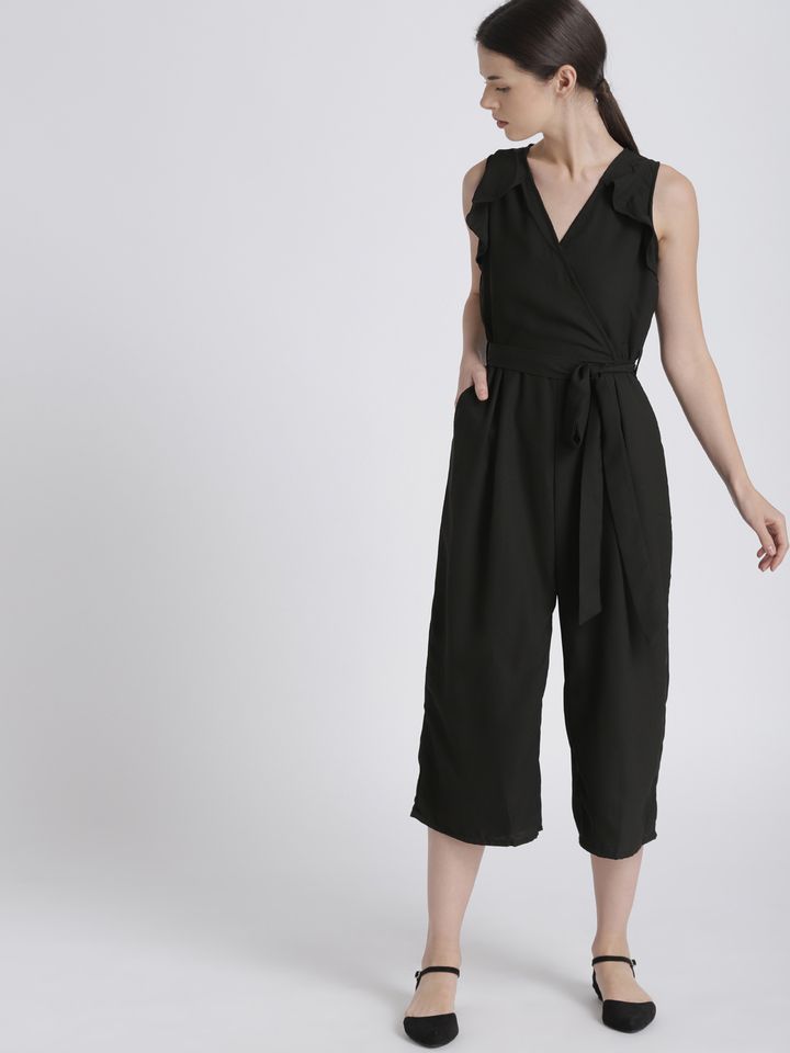 black jumpsuit myntra