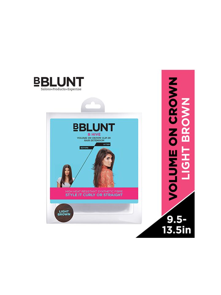 Buy Bblunt Light Brown B Hive Volume On Crown Clip On Hair Extension Beauty Accessory For Unisex 599830 Myntra She washed and conditioned my hair with bblunt products. bblunt light brown b hive volume on crown clip on hair extension