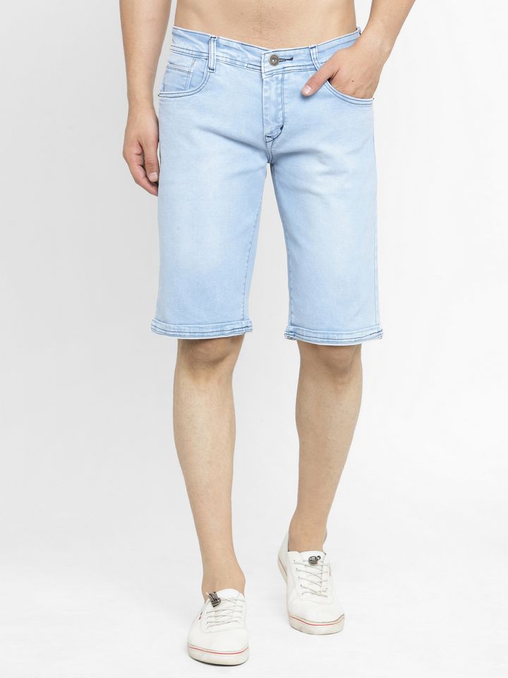 mens slim fit denim shorts
