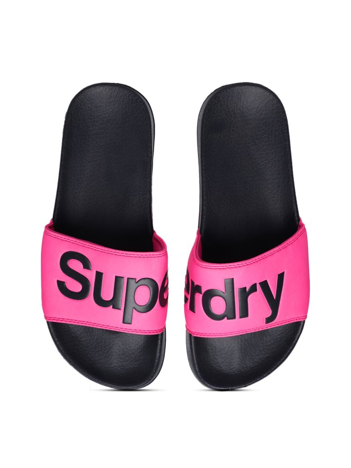 Buy Superdry Women Pink Printed Sliders Flip Flops for Women