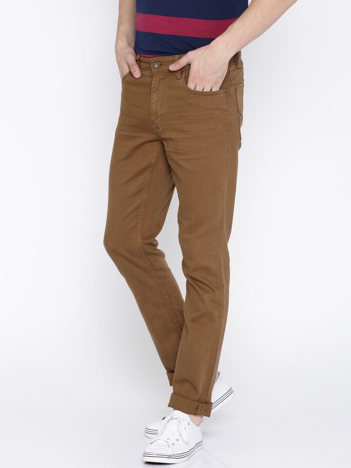 Buy Brown Jeans for Men by Being Human Online | Ajio.com-nttc.com.vn