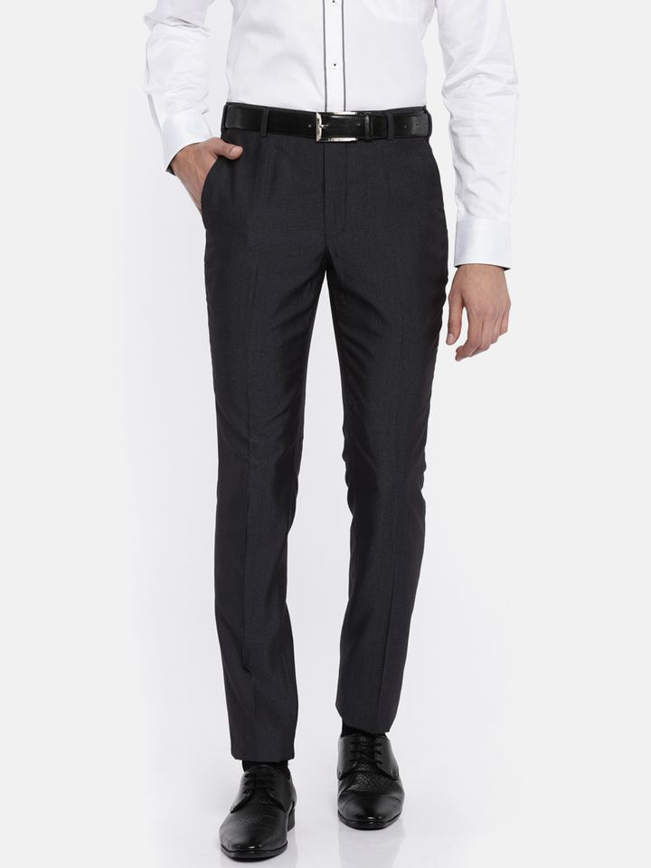 Buy Parx Men Navy Slim Fit Self Design 