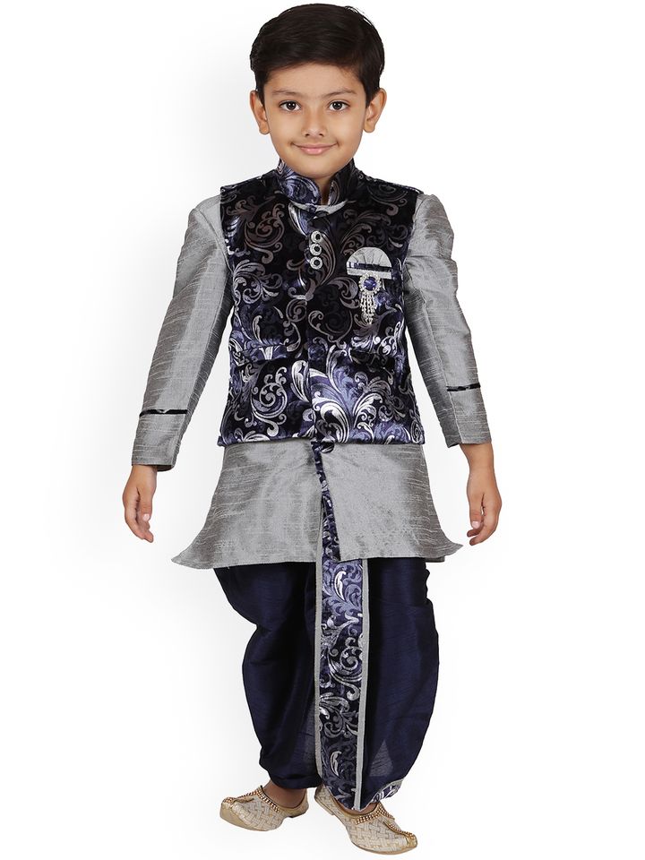 Buy Aj Dezines Boys Grey Self Design Kurta With Dhoti Pants Kurta Sets For Boys 6159829 Myntra Maintained all safety precautions by delivery boy.