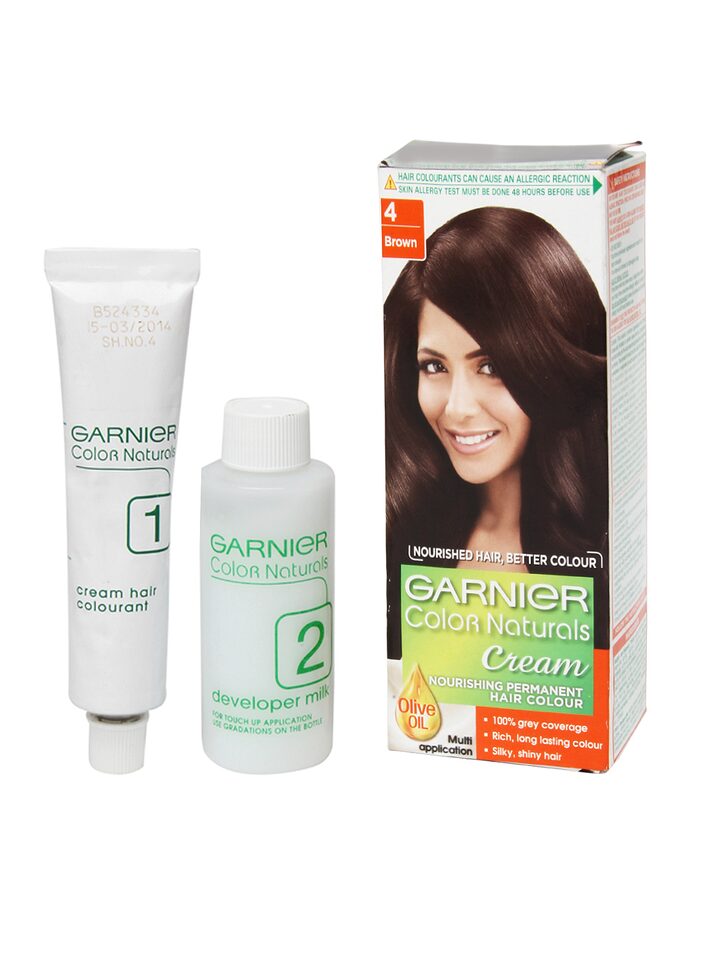 Buy Garnier Color Naturals Creme Brown Hair Color 4 70 Ml + 60 G - Hair  Colour for Women 62268 | Myntra