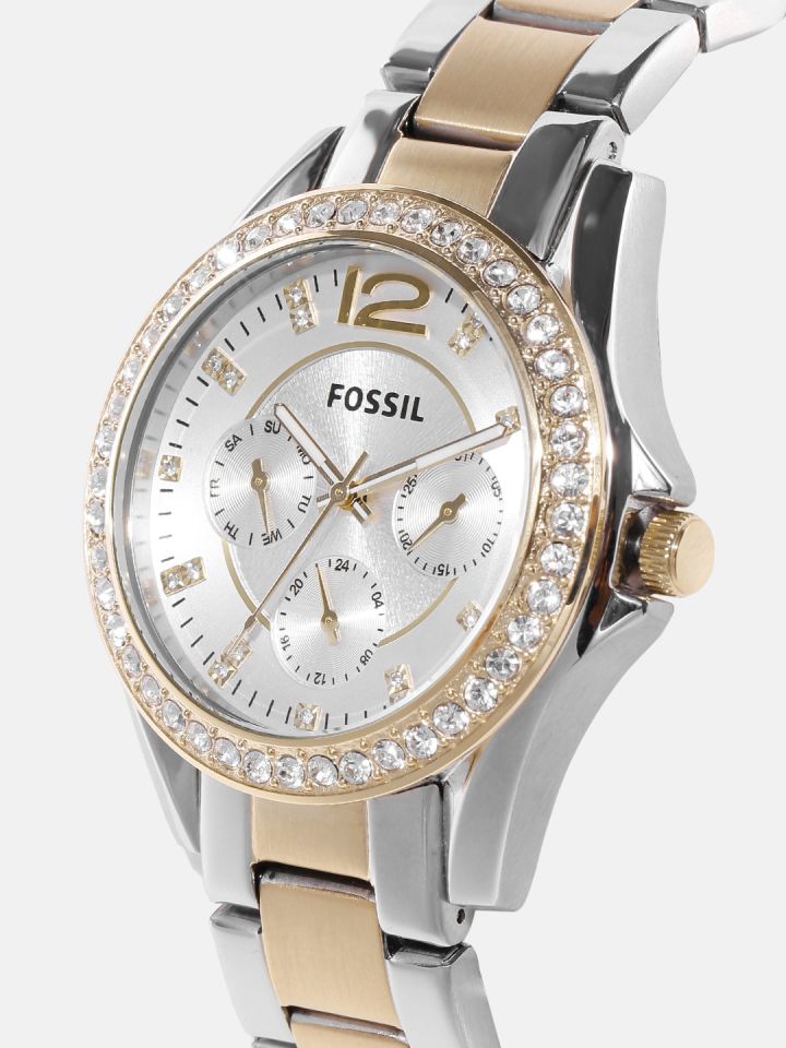 Buy Fossil Women Silver Toned Off White Analogue Watch ES3204