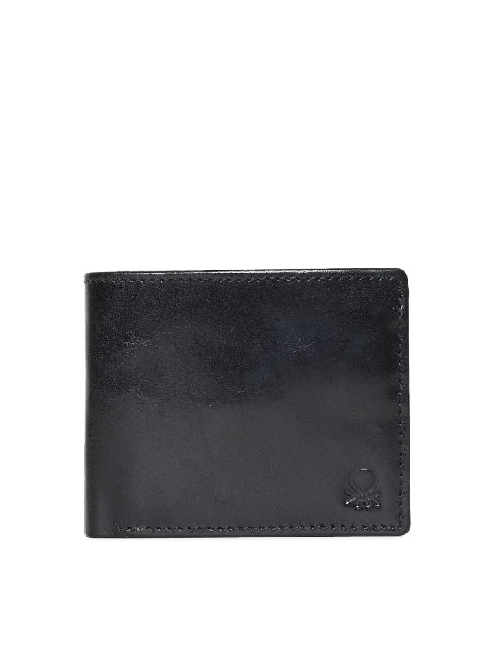 benetton men's leather wallet price