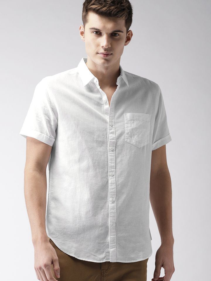 Rohit Sharma Men White Slim Fit 
