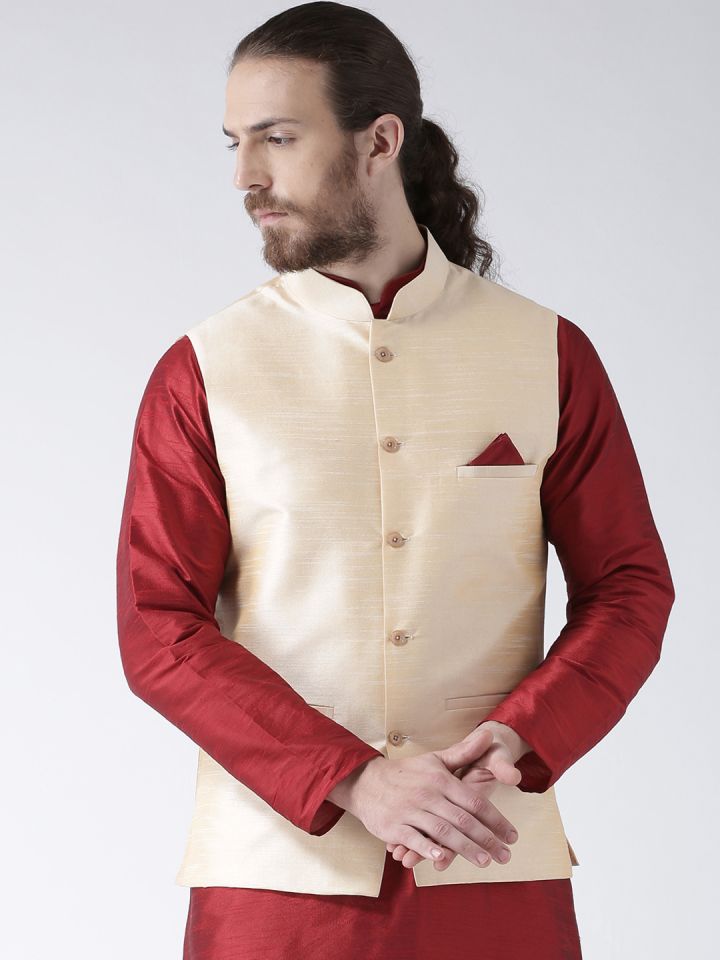Buy Deyann Men Cream Coloured Nehru Jacket Nehru Jackets for Men