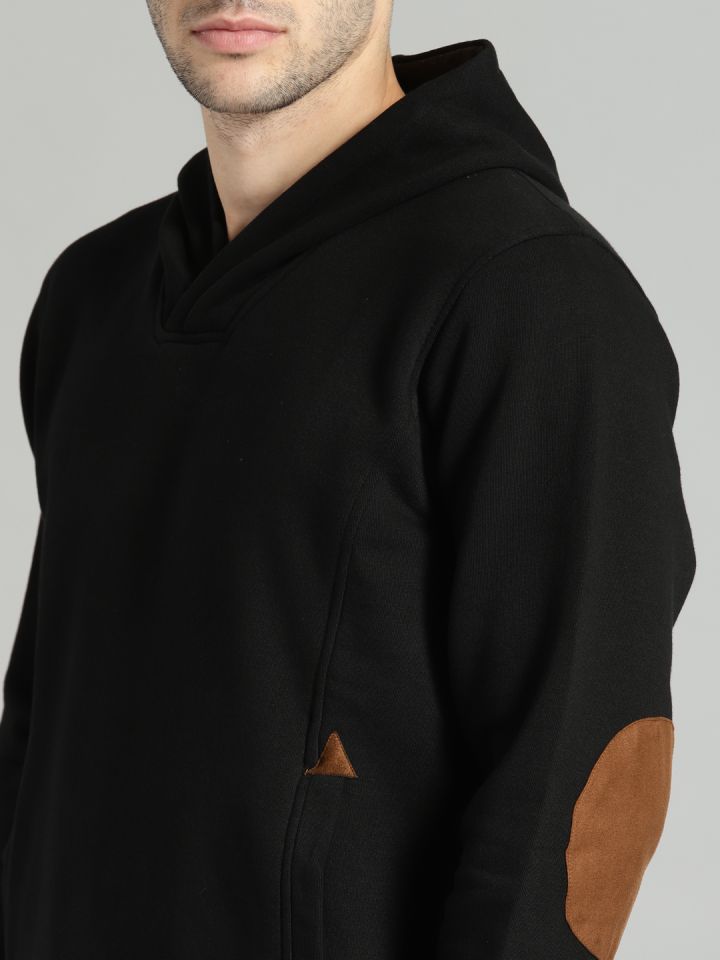 Buy Roadster Men Black Solid Hooded Sweatshirt - Sweatshirts for Men  6510128