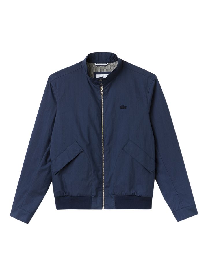 Lacoste blue bomber jacket deals