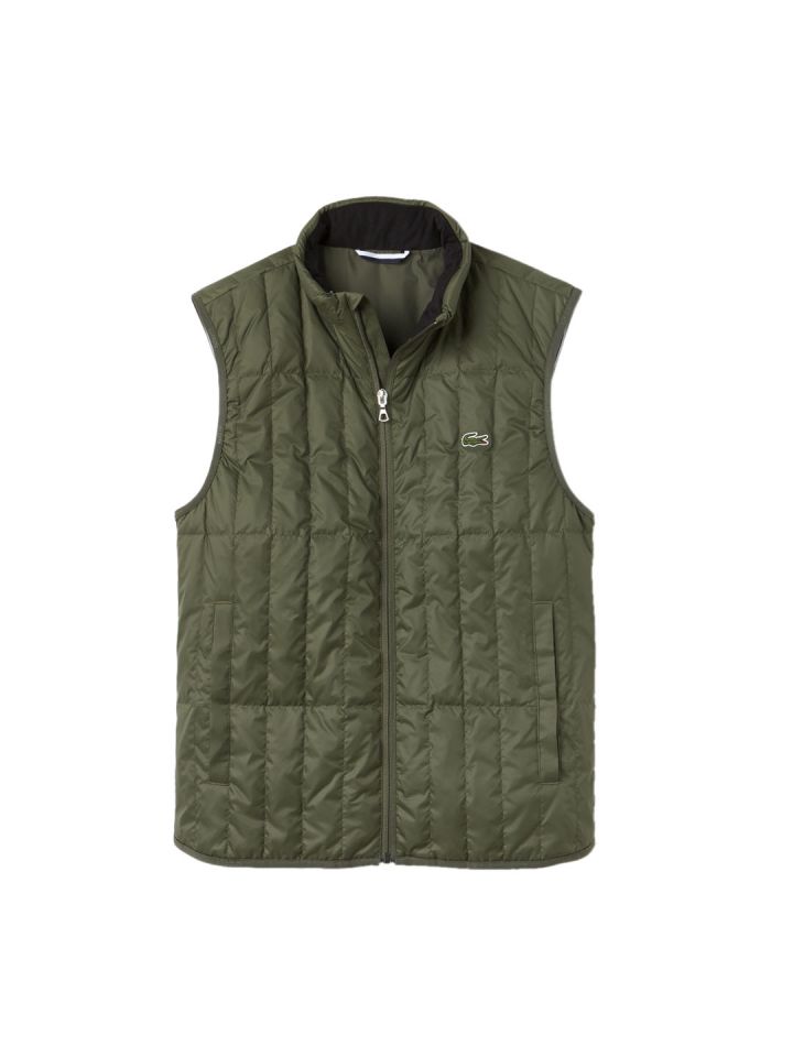 lacoste quilted jacket green