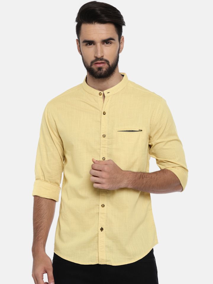 Spykar yellow shirt 2025