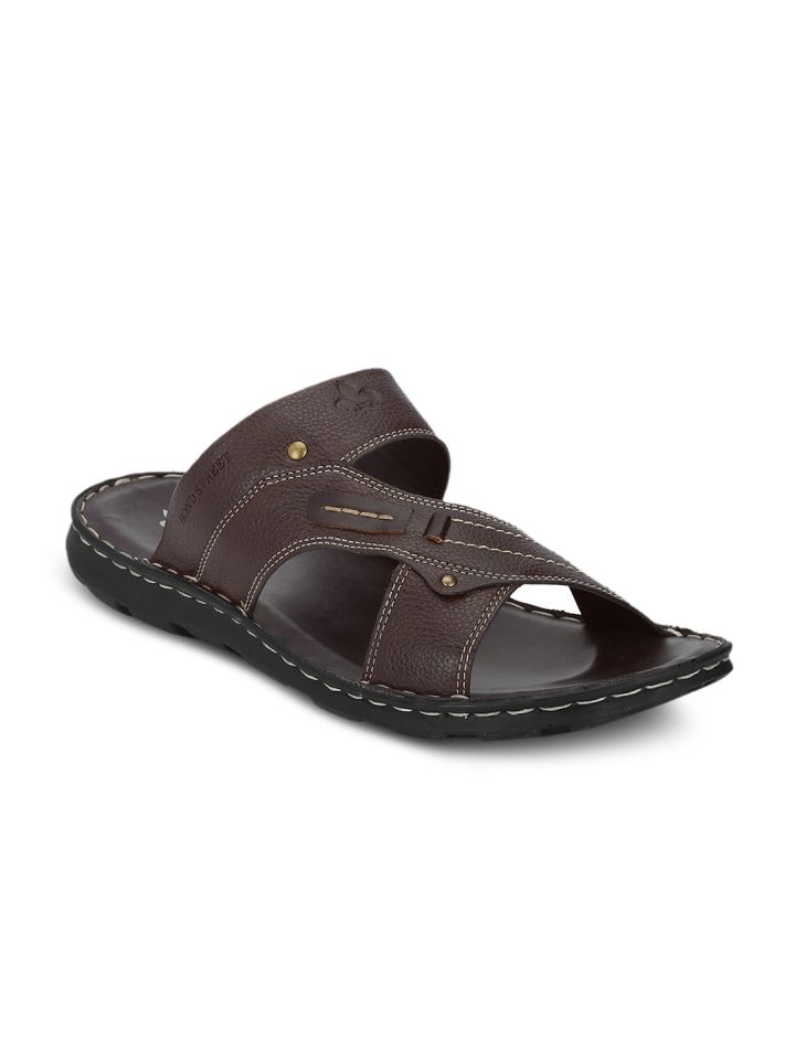 Buy Bond Street By Red Tape Men Coffee Brown Comfort Sandals