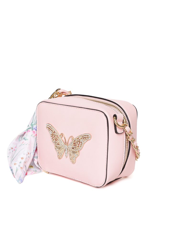 Buy Aldo Pink Butterfly Shaped Embellished Sling Bag Handbags