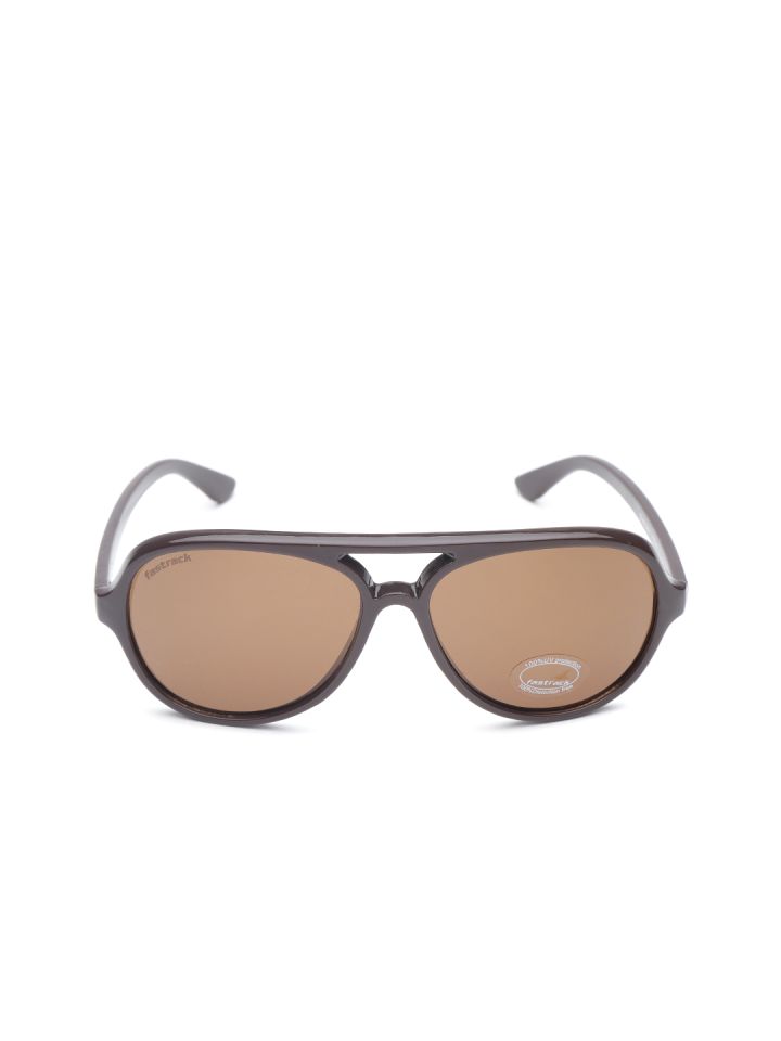 Buy Fastrack Men UV Protected Oval Sunglasses NBP358BR1