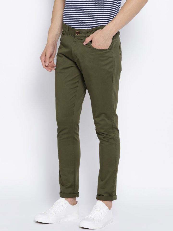 Olive skinny pants mens top