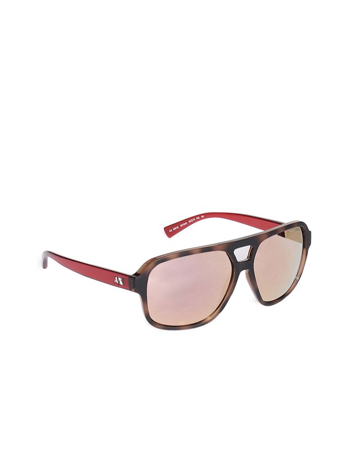 Buy Armani Exchange Men Rectangle Mirrored Sunglasses 0AX4061S82154Z59 -  Sunglasses for Men 6553118 | Myntra
