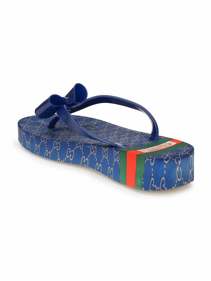 Buy Zachho Women Blue Printed Sandals Heels for Women 6553829