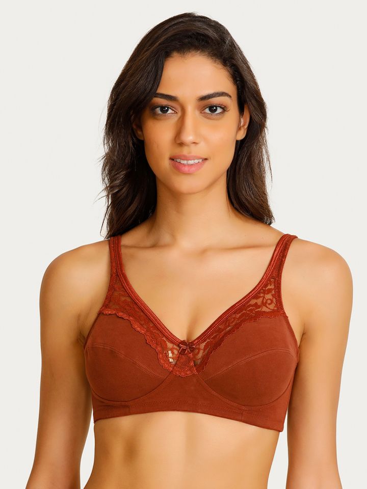 Buy Zivame Blue Solid Non Wired Non Padded Minimizer Bra - Bra for