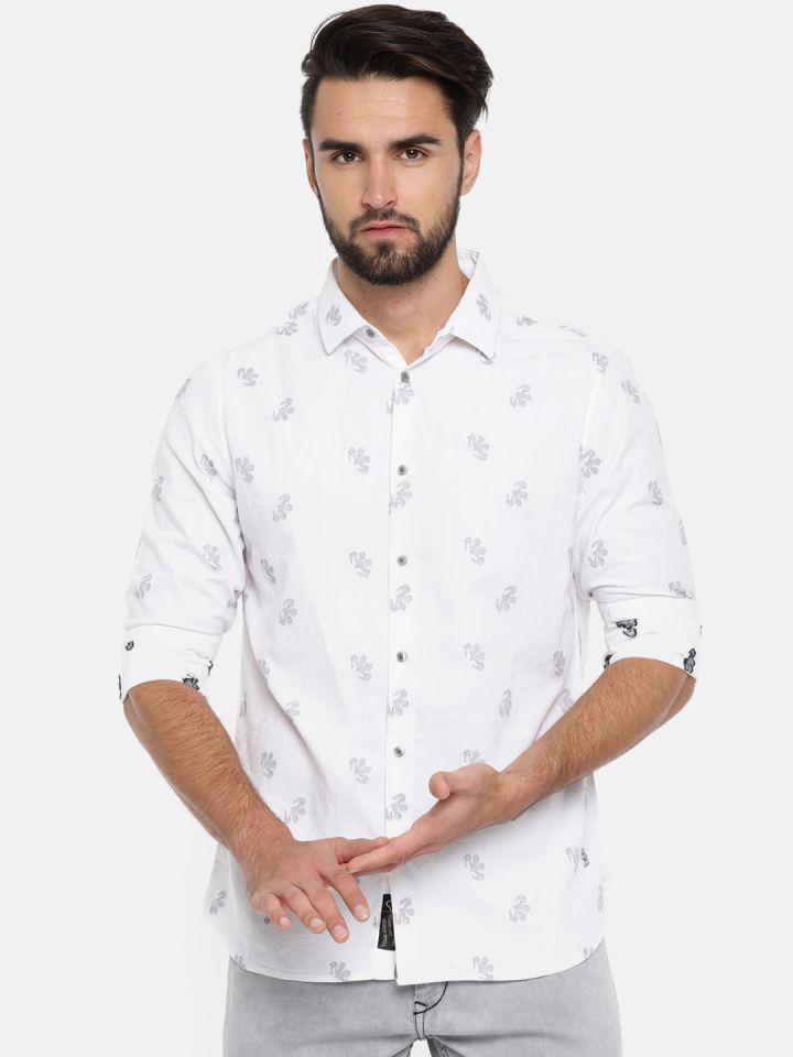 white shirt with design
