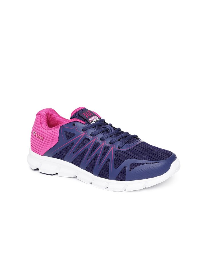 pink and purple running shoes