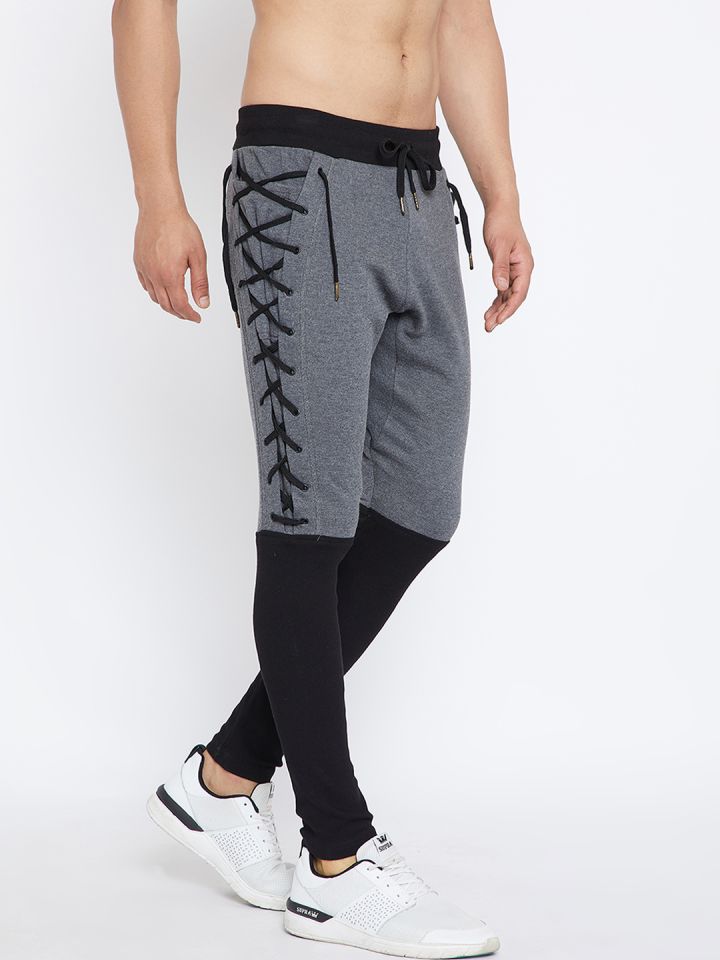 Fugazee solid men's black track pants hot sale
