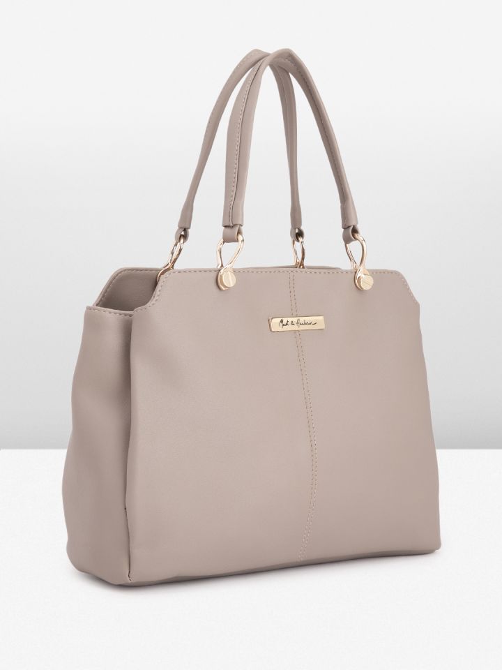 Buy Mast Harbour Beige Solid Handheld Bag Handbags for Women