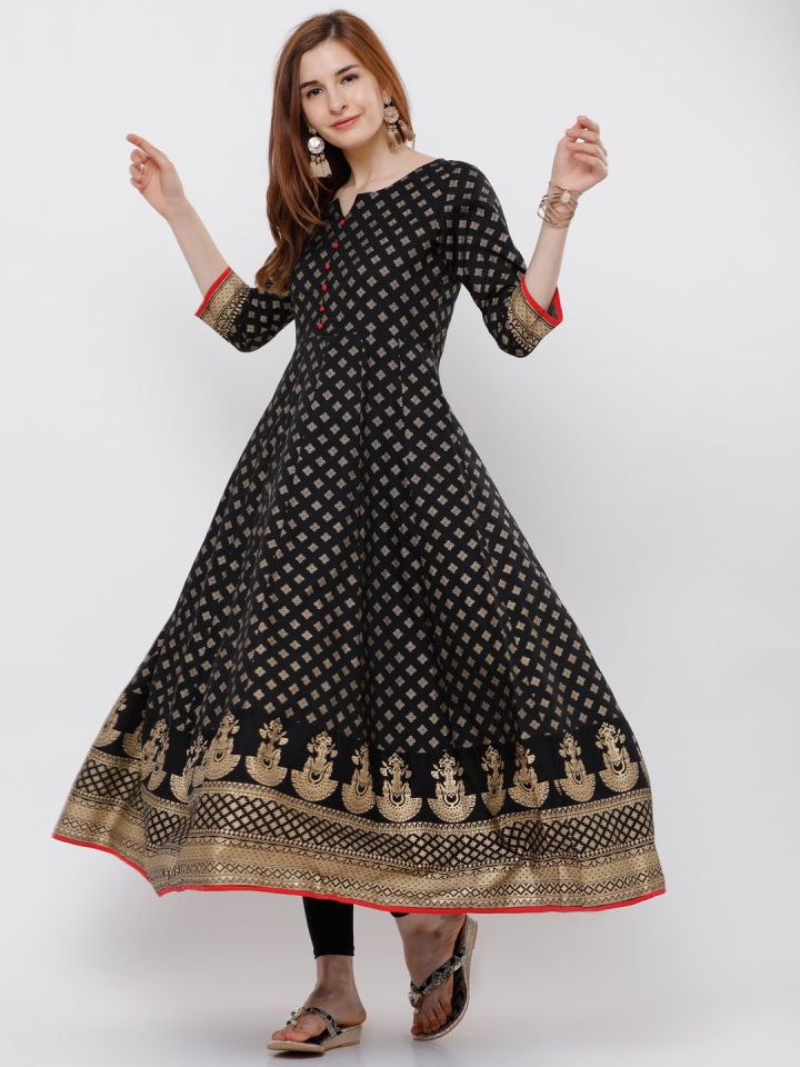 Black gold anarkali on sale