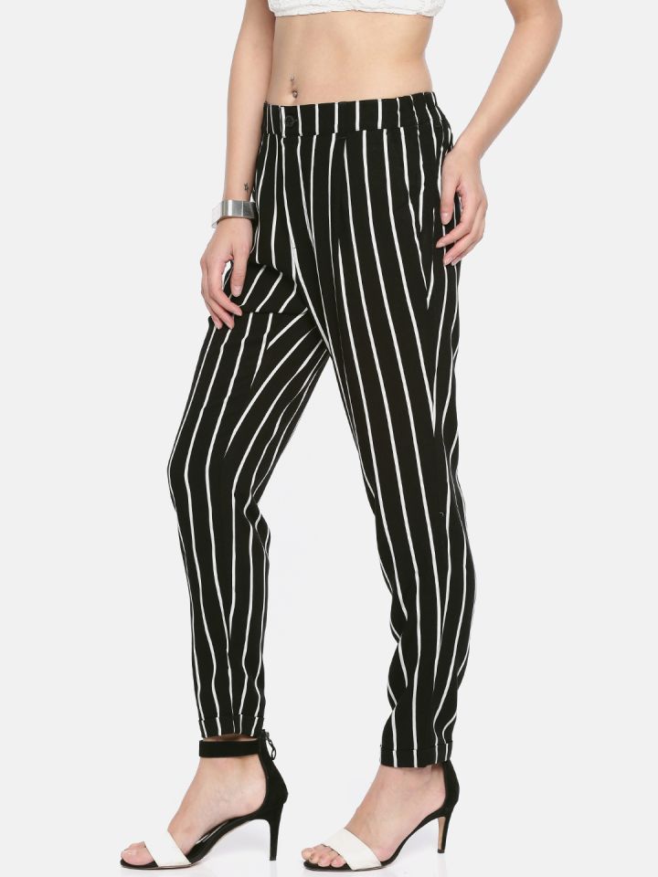 Black and white striped jeans forever 21 sales