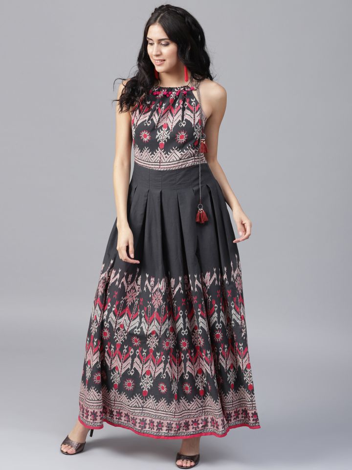 Buy Nayo Women Navy Ethnic Printed A