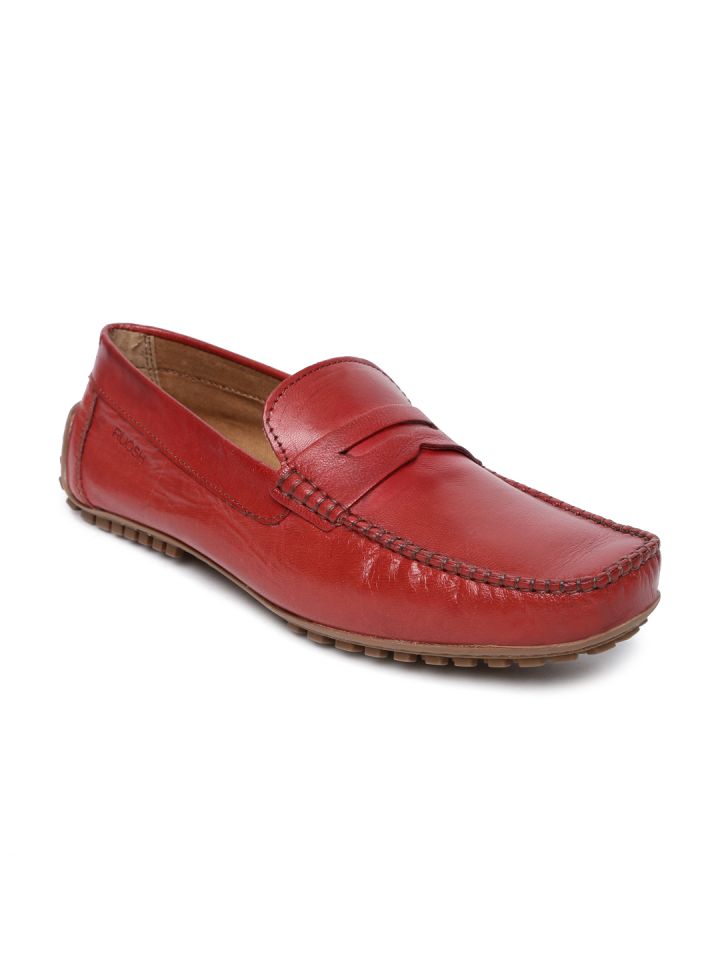 Buy Ruosh Men Red Casual Driving Shoes 