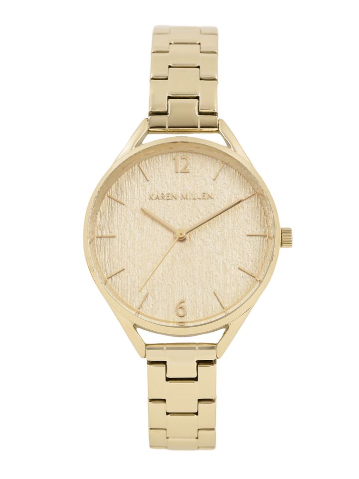 Buy Karen Millen Women Gold Toned Analogue Watch KM162GM