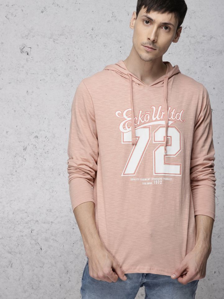 hooded t shirt myntra