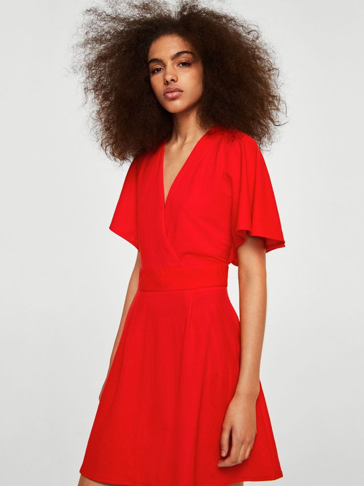 Mango red online dress 2018