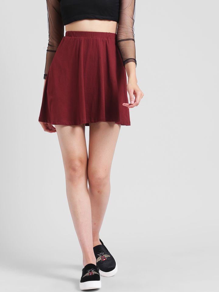 Maroon store skater skirt