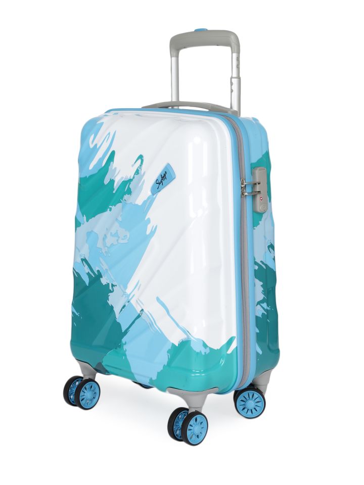 skybags trolley bags blue and white