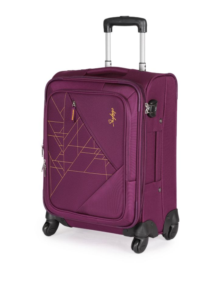 Buy Skybags Purple PRIZMA 4W EXP STROLLY 55 Printed Cabin