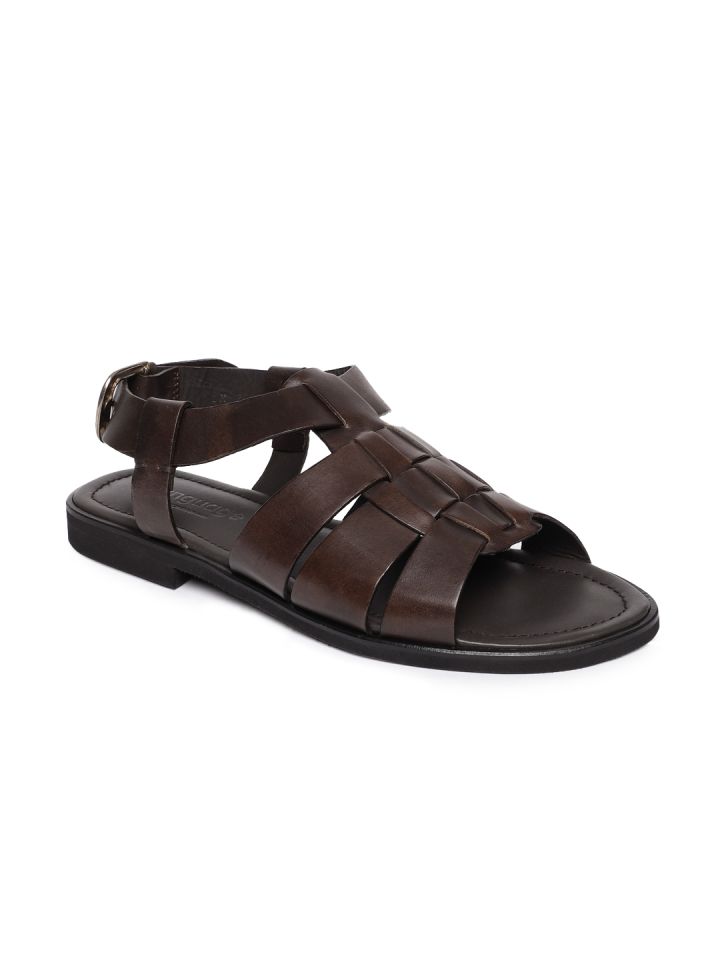 Man sandals leather discount