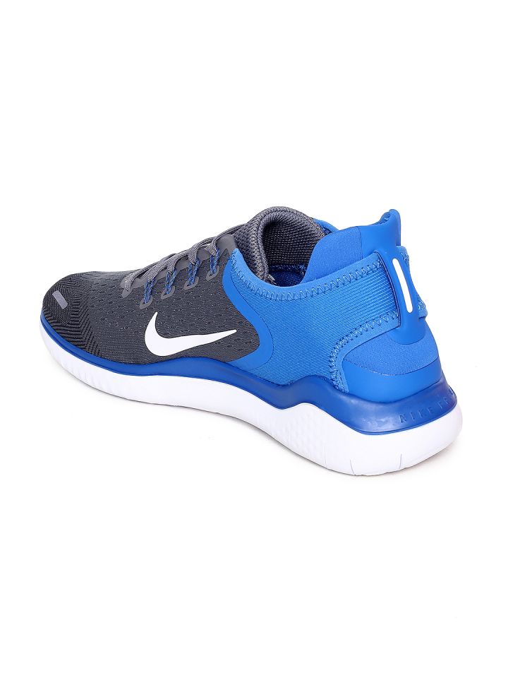 Buy Nike Men Grey Blue Colourblocked Free Run 2018 Running Shoes