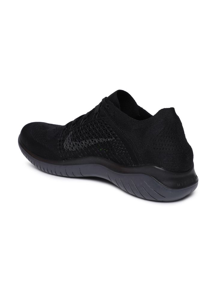 Nike Men FREE RN FLYKNIT 2018 Black Running Shoes