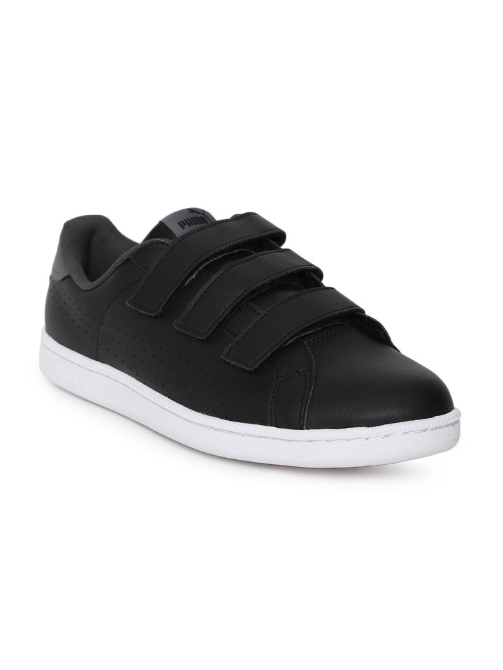 Buy Puma Men Black Smash Velcro Leather 